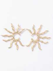 Geometric Sun Fashion Earrings