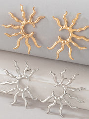 Geometric Sun Fashion Earrings