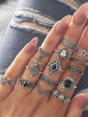 Jewelry 15-Piece Ring Set