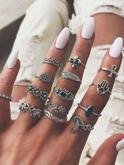 Jewelry 15-Piece Ring Set