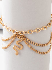 Three-Layer Anklet with Pendant