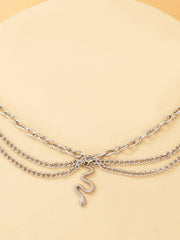 Three-Layer Anklet with Pendant