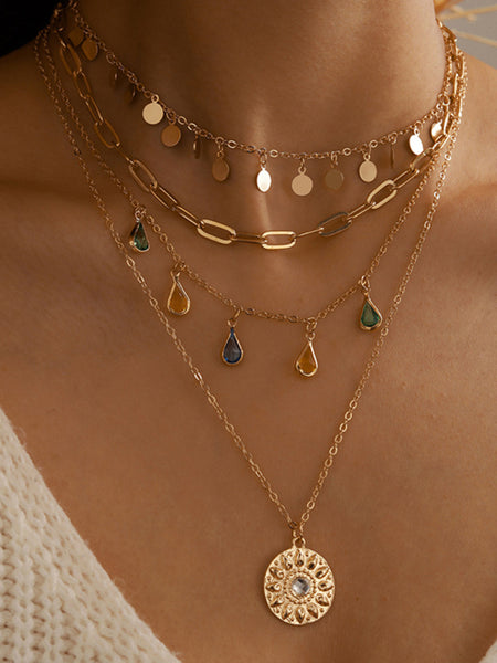 layered gold necklace