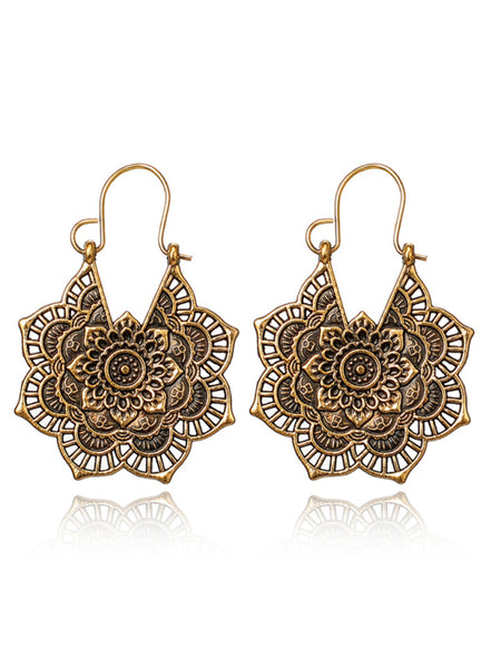 Vintage Metal Bohemian Cutout Earrings