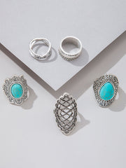 Set of 5 Chunky Rings