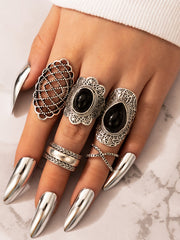 Set of 5 Chunky Rings