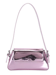 glossy purple leather purse