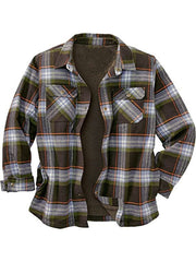 Plaid Flannel Shirt Jacket
