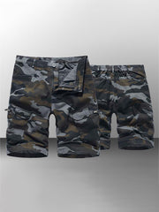 grey camouflage cargo shorts