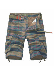 Plaid Cargo Shorts