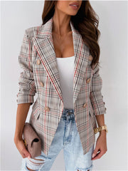 Women's Plaid Blazer