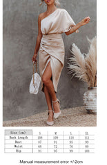 One Sleeve Wrap Dress