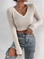Khaki Crop Top Sweater