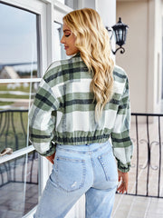 Plaid Flannel Jacket with Zipper