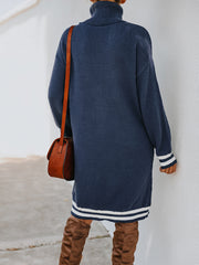 Turtle Neck Long Sleeve Knit Dress