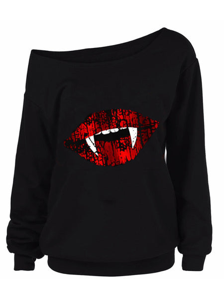 Vampire Long Sleeve Off-Shoulder Top