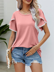 Tulip Sleeve Chiffon Top