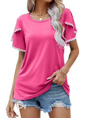 Tulip Sleeve Chiffon Top
