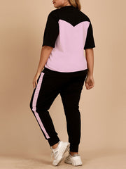 Plus Size Athletic Pants Set