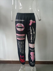 Fashion Print Sweat Pants