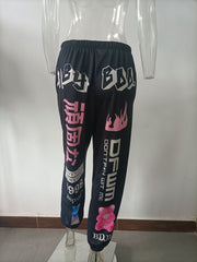 Fashion Print Sweat Pants