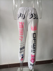 Fashion Print Sweat Pants