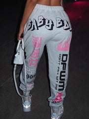 Fashion Print Sweat Pants