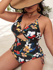 Plus Size Push-up One-Piece Swimsuit