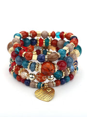Multi-Layer Crystal Beaded Bracelet