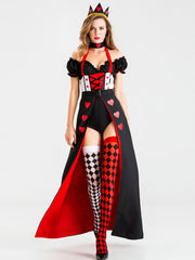 Halloween Cosplay Queen Of Hearts Queen Costume
