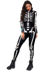 Halloween White Skeleton Bodysuit
