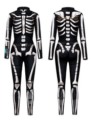 Halloween White Skeleton Bodysuit