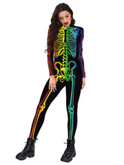 Halloween Skeleton Full Body Suit Costume