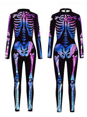 Halloween Skeleton Full Body Suit Costume