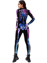 Halloween Skeleton Full Body Suit Costume