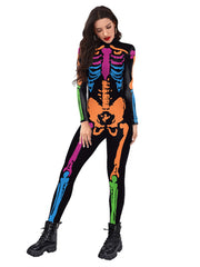 Halloween Skeleton Full Body Suit Costume