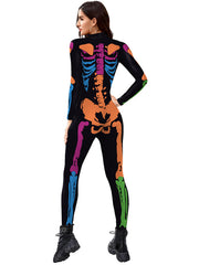 Halloween Skeleton Full Body Suit Costume