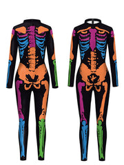 Halloween Skeleton Full Body Suit Costume