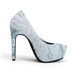 light blue high heels