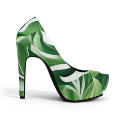 green high heels