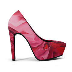 red heart high heels