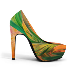 tropical platform heels