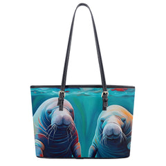 medium manatee tote bag