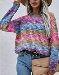 Colorful Pullover Striped Sweater