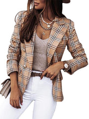 Women's Plaid Blazer