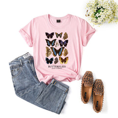 butterfly shirt - pink