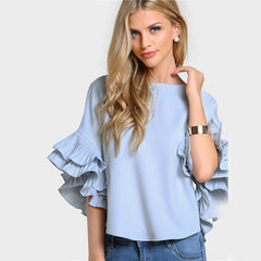 Flared Sleeves Blouse