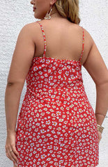 Plus Size Floral Short Dress