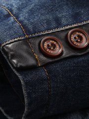 men's denim jacket sleeve with buttons