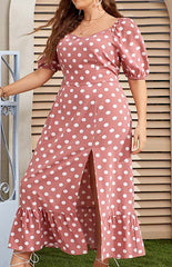 Plus Size Polka Dot Dress